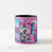 Mug Italy | Vaporwave Retrowave, Custom photo collage (Centre)