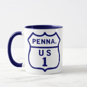 Mug Itinéraire 1 de route de PA/US (Gauche)