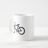Mug Itinéraire vélo noir (Devant gauche)
