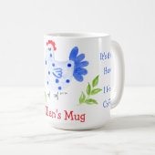 Mug It's 5 pm Somewhere 8 am Here Need Coffee Blue Hen (Devant droit)