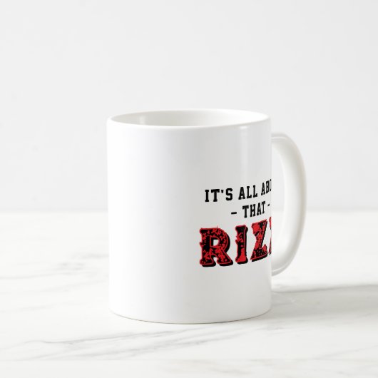 Mug It's All About That Rizz Red Gray (Devant droit)