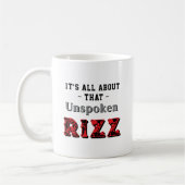 Mug It's All About That Unspoken Rizz Red Gray (Gauche)