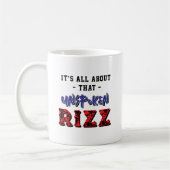 Mug It's All About That Unspoken Rizz Slang Red Blue (Gauche)