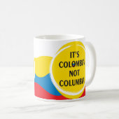 Mug It's Colombia not Columbia (Devant droit)