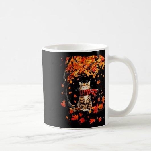 Mug Its Fall Yall Thanksgiving Cat Leaf Fall Tree Hell (Droite)