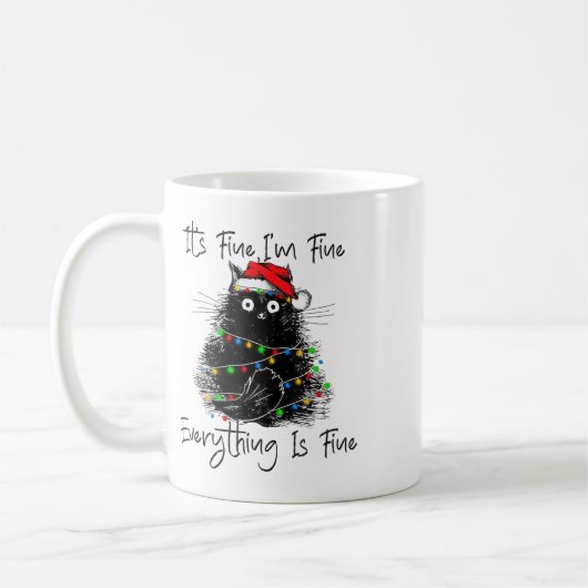 Mug Its Fine I'm Fine Everything Is Fine Christmas Bla (Gauche)