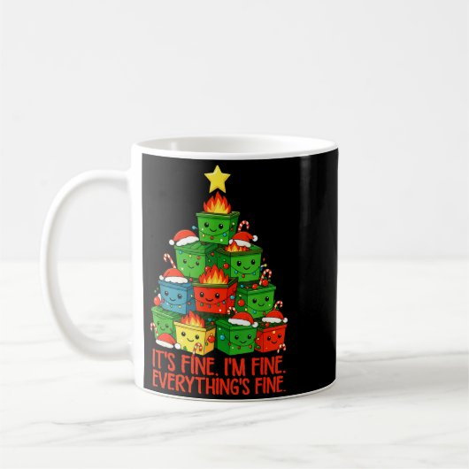 Mug It's Fine I'm Fine Everything Is Fine Christmas Du (Gauche)