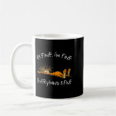 Mug It's Fine I'm Fine Everything Is Fine Funny Cat Lo (Gauche)