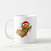 Mug It's Fine I'm Fine Orange Cat Christmas Light Funn (Gauche)