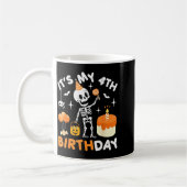 Mug It's My 4th Birthday-funny Halloween Skeleton 4th (Gauche)