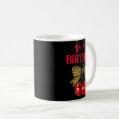 Mug It's My Birthday Cute Cherry Leopard Coquette Bow  (Devant droit)