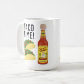 Mug IT'S TACO TIME tacos mignons sauce chaude illustra (Devant gauche)