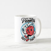 Mug It'S Too Peopley Out There Funny Antisocial Knitti (Devant droit)