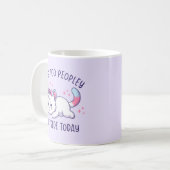 Mug It's Too Peopley Outside Today - Kawaii Sad Cat (Devant gauche)