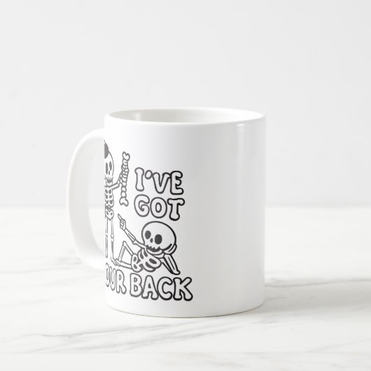 Mug I've got your back funny skeleton (Devant gauche)