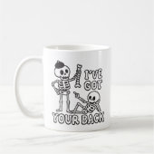 Mug I've got your back funny skeleton (Gauche)
