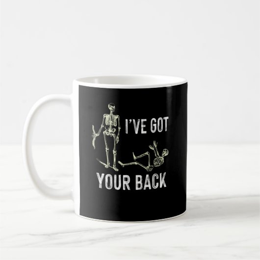 Mug I've Got Your Back Halloween Skeleton Skull (Gauche)