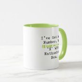 Mug I've Got Your Number | Solve for X Enthusiasm (Devant droit)