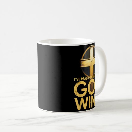 Mug I've Read The Final Chapter God Wins Cross Christi (Devant droit)
