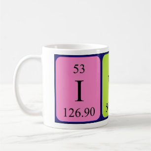 Mug Iver la taille du nom de table périodique