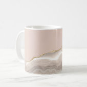 Mug Ivory Beige Taupe Agate Gold Glitter (Devant gauche)