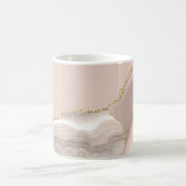 Mug Ivory Beige Taupe Agate Gold Glitter (Centre)