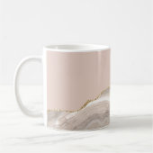 Mug Ivory Beige Taupe Agate Gold Glitter (Gauche)