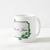 Mug Ivy vert avec des noms (Devant droit)
