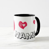 Mug “I🤍You Heart – Cute Romantic Gift Design” (Devant droit)
