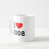 MUG J'❤️ 2008 J'AIME 2008 J'AIME 2008 (Devant gauche)