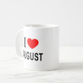 MUG J' ❤️ AOÛT J'AIME AOÛT JE ❤️ AOÛT (Devant gauche)