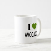 Mug J'❤️ AVOCADOS avec coeur vert J'AIME AVOCADOS I H (Devant droit)