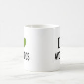 Mug J'❤️ AVOCADOS avec coeur vert J'AIME AVOCADOS I H (Centre)