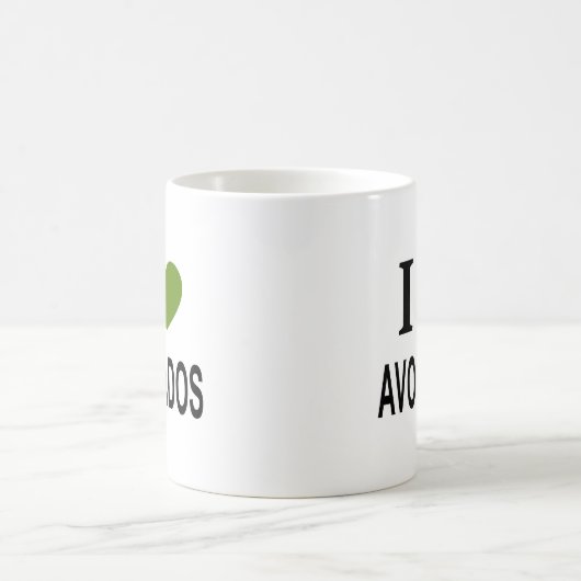 Mug J'❤️ AVOCADOS avec coeur vert J'AIME AVOCADOS I H (Centre)