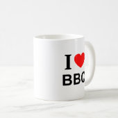 MUG J'❤️ BBQ J'AIME BBQ J'AIME BBQ (Devant droit)