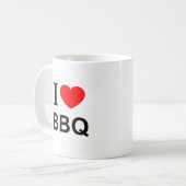MUG J'❤️ BBQ J'AIME BBQ J'AIME BBQ (Devant gauche)