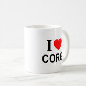 MUG J'❤️ CORGI J'AIME CORGI JE ❤️ CORGI (Devant droit)
