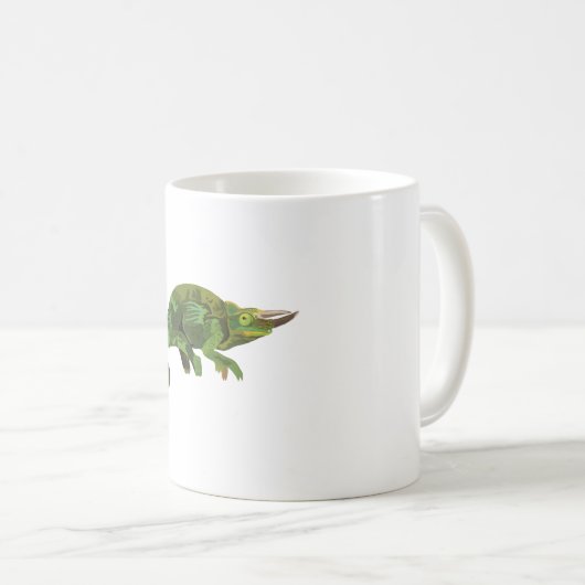 Mug J est pour Jacksons Chameleon (Devant droit)