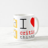 Mug J'❤️ la pensée critique (Devant droit)