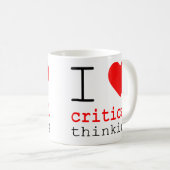 Mug J'❤️ la pensée critique v2 (Devant droit)