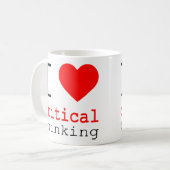Mug J'❤️ la pensée critique v2 (Devant gauche)