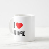 MUG J'❤️ LE SHOPPING EN LIGNE J'AIME LE SHOPPING EN LI (Devant gauche)