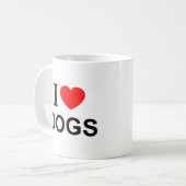 MUG J'❤️ LES CHIENS J'AIME LES CHIENS J'AIME LES CHIEN (Devant gauche)
