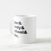Mug J.M. Barrie Peter Pan | Peter Wendy Michael John (Devant gauche)