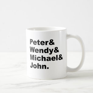 Mug J.M. Barrie Peter Pan   Peter Wendy Michael John