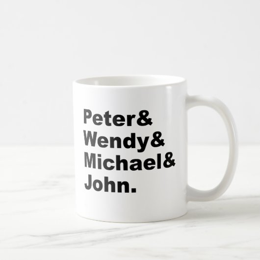 Mug J.M. Barrie Peter Pan | Peter Wendy Michael John (Droite)