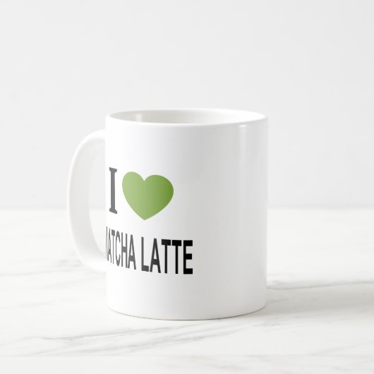 MUG J'❤️ MATCHA LATTE J'AIME MATCHA LATTE I COEUR MATC (Devant gauche)