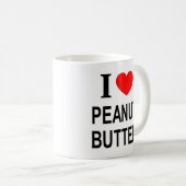 MUG J'❤️ PEANUT BEURTER J'AIME PEANUT BEURRE JE COEUR  (Devant droit)