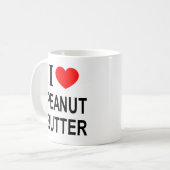 MUG J'❤️ PEANUT BEURTER J'AIME PEANUT BEURRE JE COEUR  (Devant gauche)
