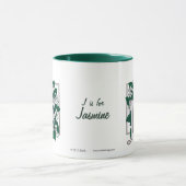 Mug J pour le monogramme de fleur de jasmin (Centre)